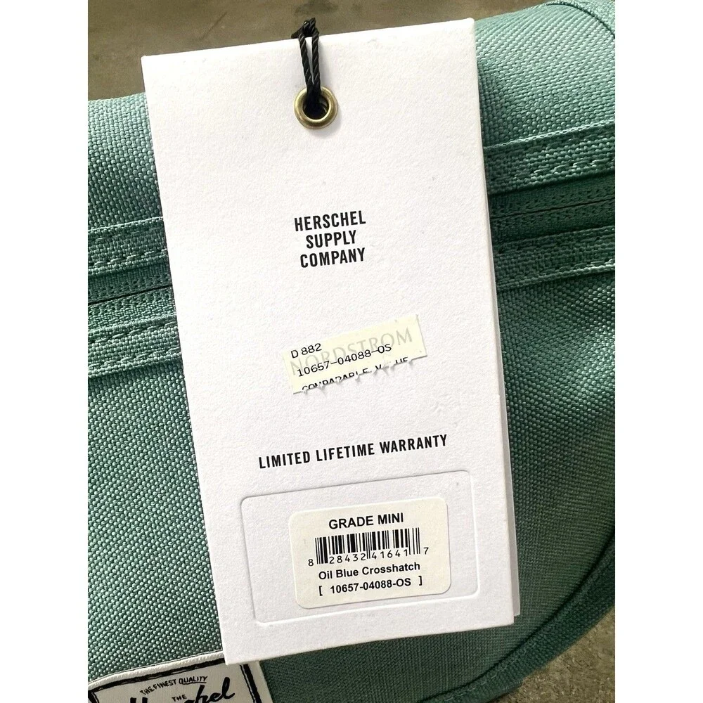 NWT Herschel Supply Co. Grade Mini Messenger Bag Oil Blue Crosshatch Nordstrom